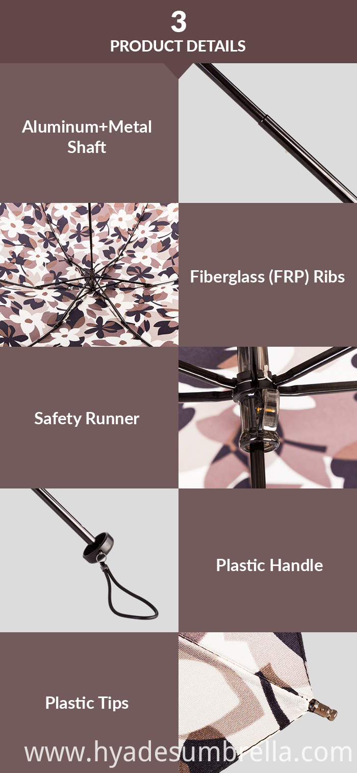 Women S Printed 3 Folding Umbrella Women S Printed 3 Folding Umbrella